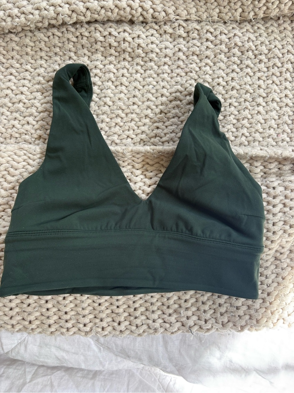 lululemon athletica Deep Forest Green V-Neck Bralette